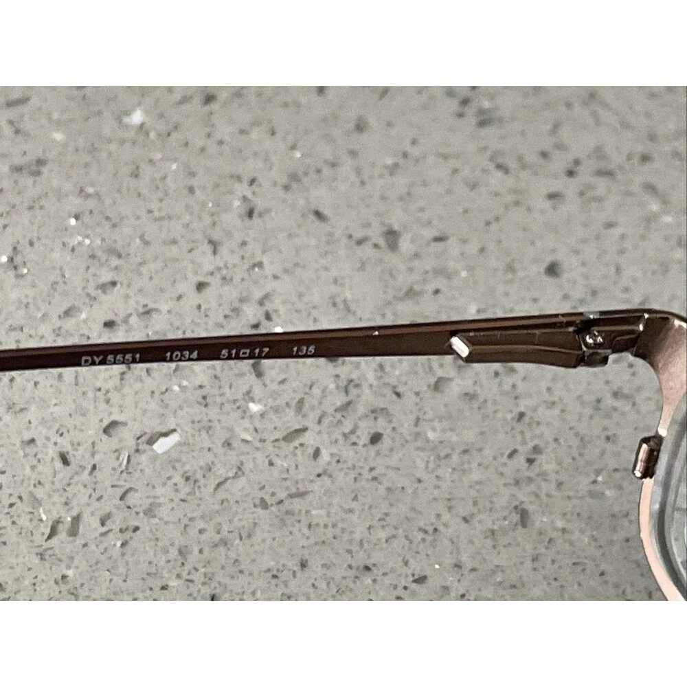 DKNY Eyeglasses Frames Only 51-17-135 DY 5551 1034 Designer Brown Full Rim